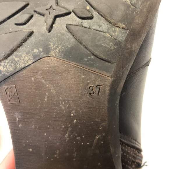 Dorking By Fluchos Brown Leather Heeled Booties Size 37 (6.5 US) - Picture 10 of 10